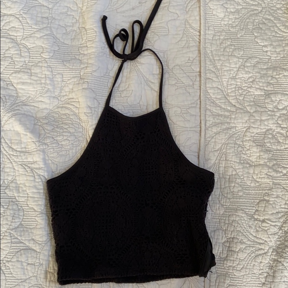 Black halter top